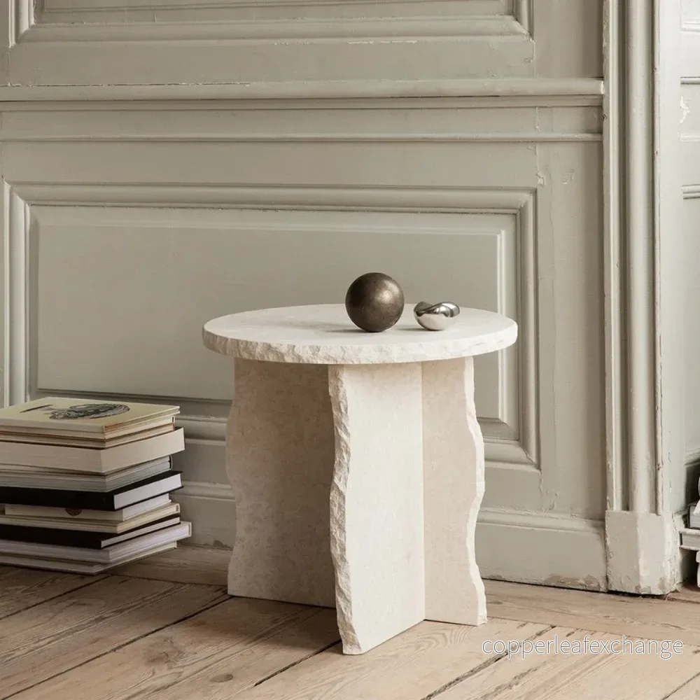 Sidobord Mineral Sculptural, Bianco Curia - Bild 2
