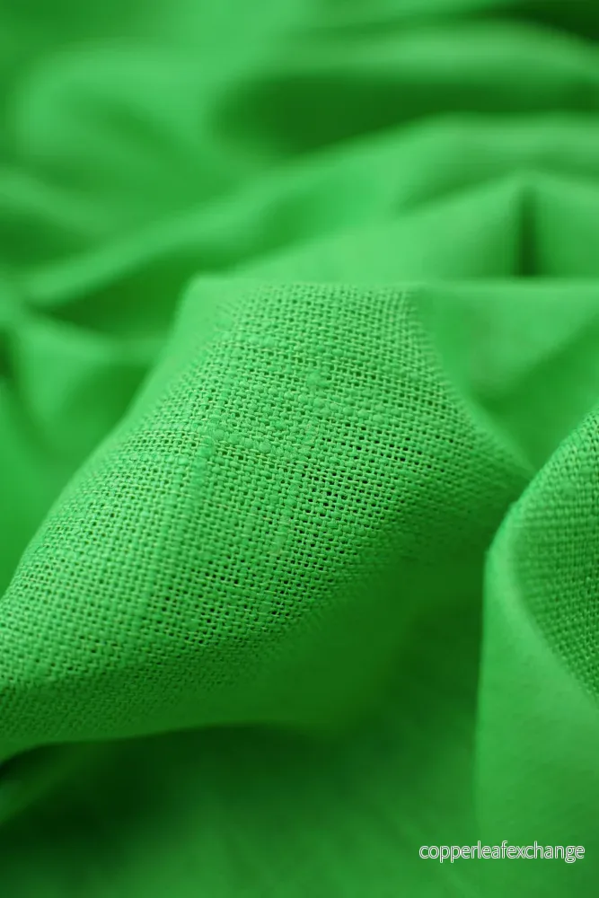 Textured linen fabric - Green - 0790 - Bild 3