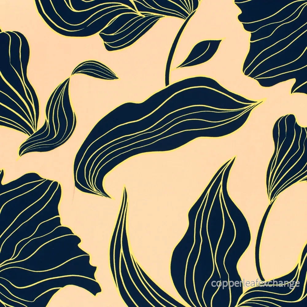 Patterned - Viscose - Satin - Luster - Leaf pattern - Salmon - 037 - Bild 2