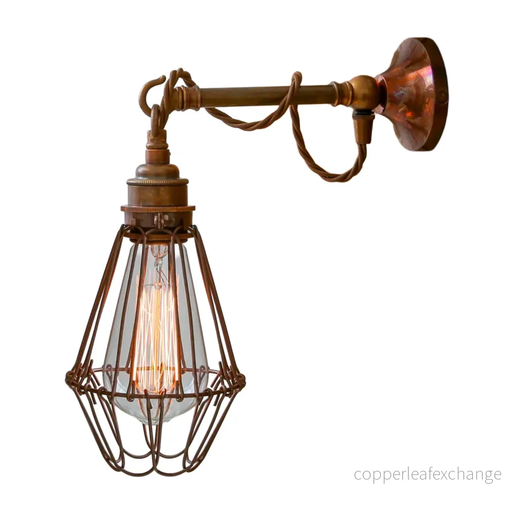 EDOM - Industrial Cage Wall Light on Hook