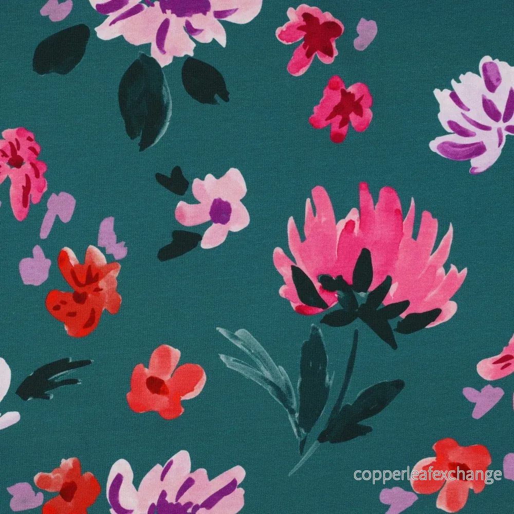 Nerida Hansen - French Terry - Colette - Cotton - Petrol