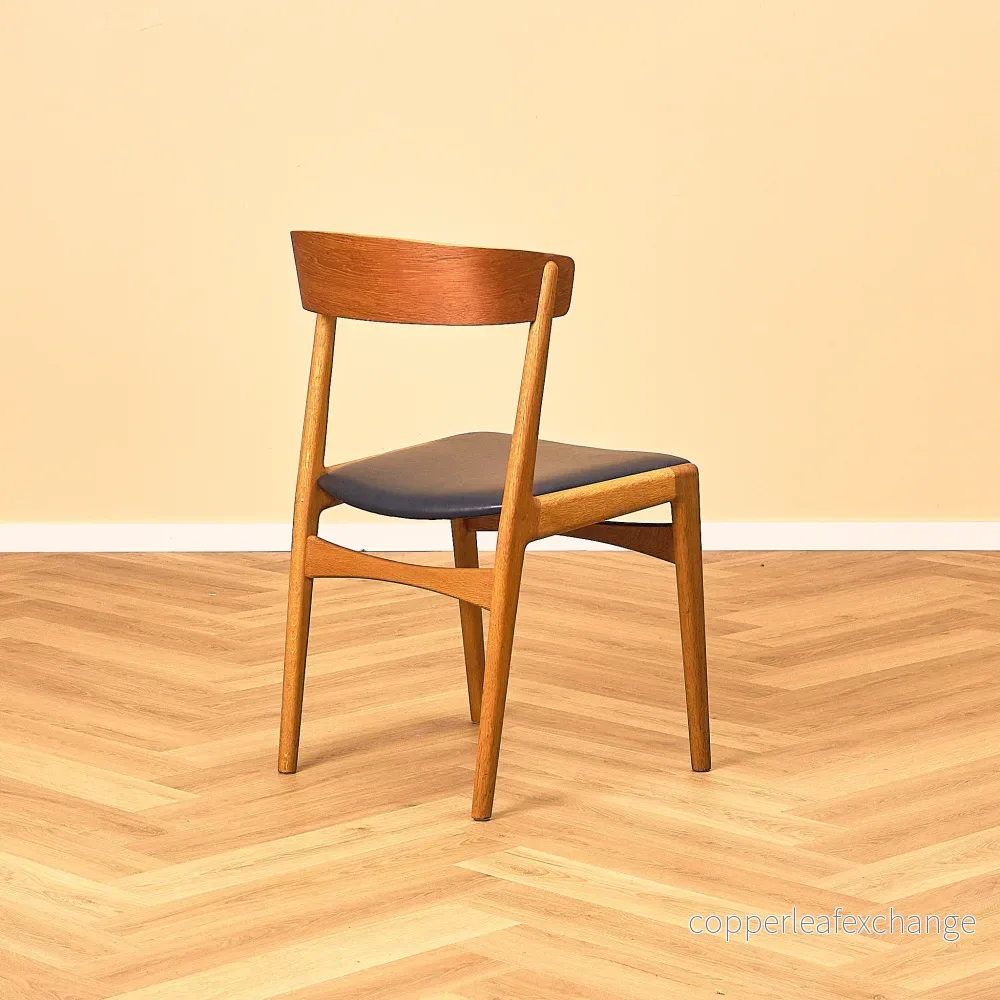 Danish set of 4 dining chairs in teak and oak - Bild 3