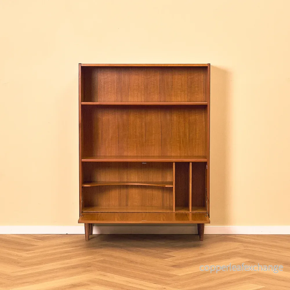 Teak Bookshelf with Drop-front Cabinet - Bild 2