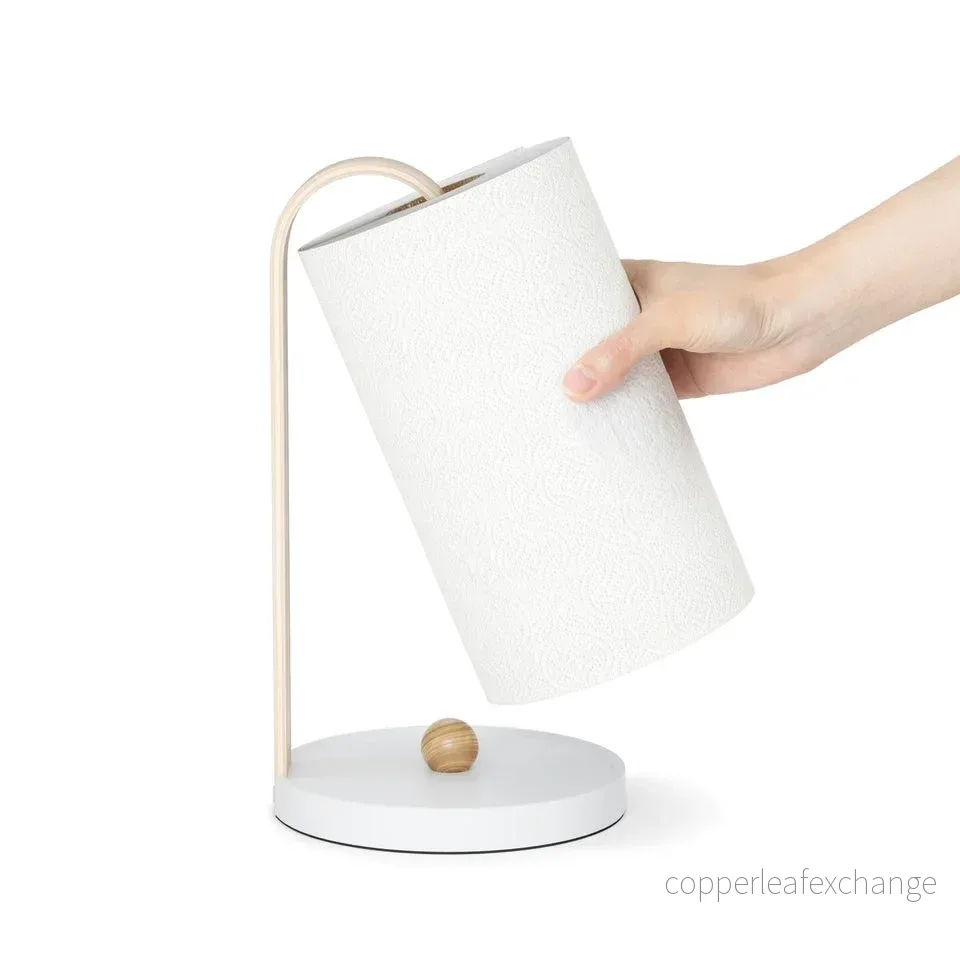 UMBRA pappershanddukshållare BELLWOOD vit/naturlig - Bild 3