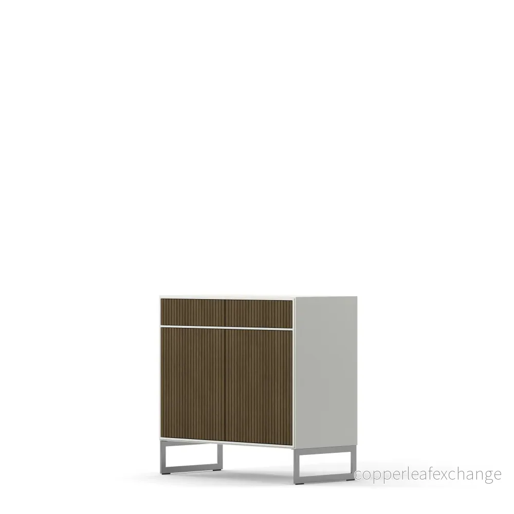 Line Burned Walnut Skänk 2 Dörrar Hög - Bild 2