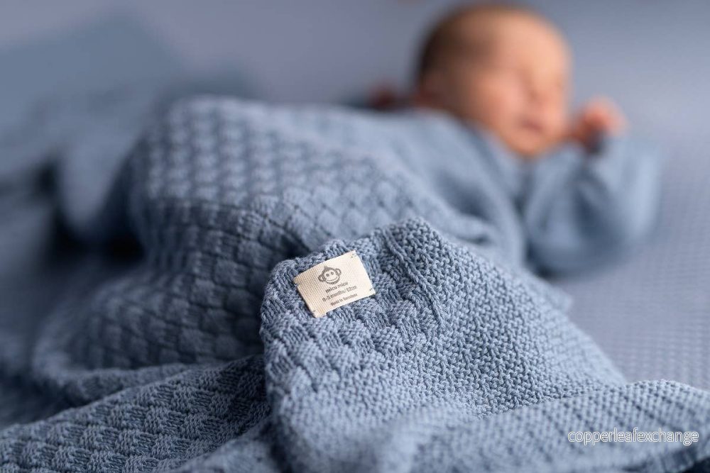 Babyfilt Square Jeans i ekologisk bomull | Micu Micu - Bild 3