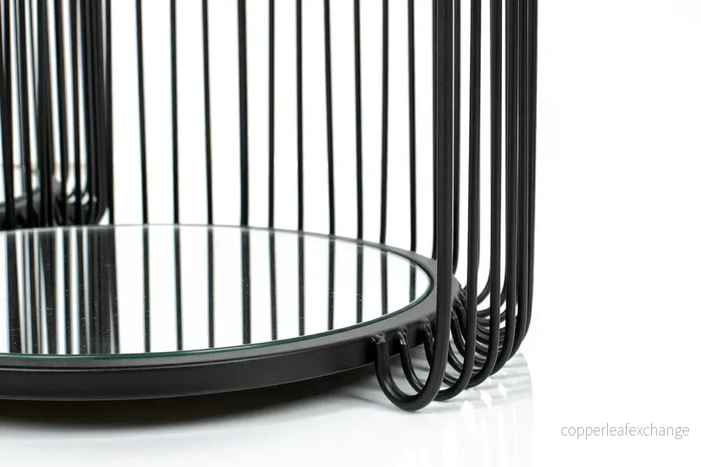 Sidobord KARE - WIRE DOUBLE II, svart, 2-set - Bild 3