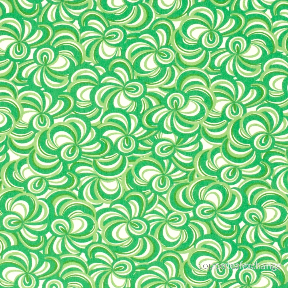 Patterned Viscose – Poplin – Abstract – Green