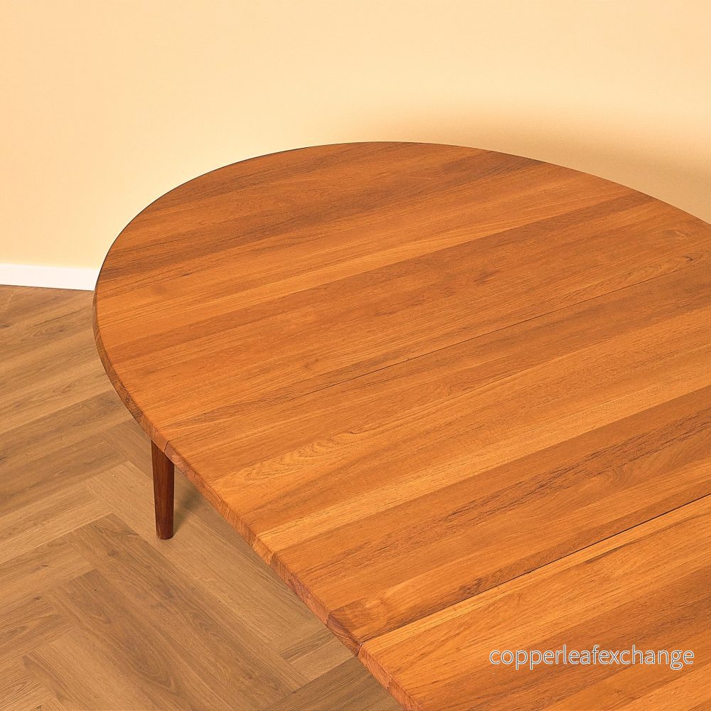 Danish oval dining table in solid teak - Bild 3