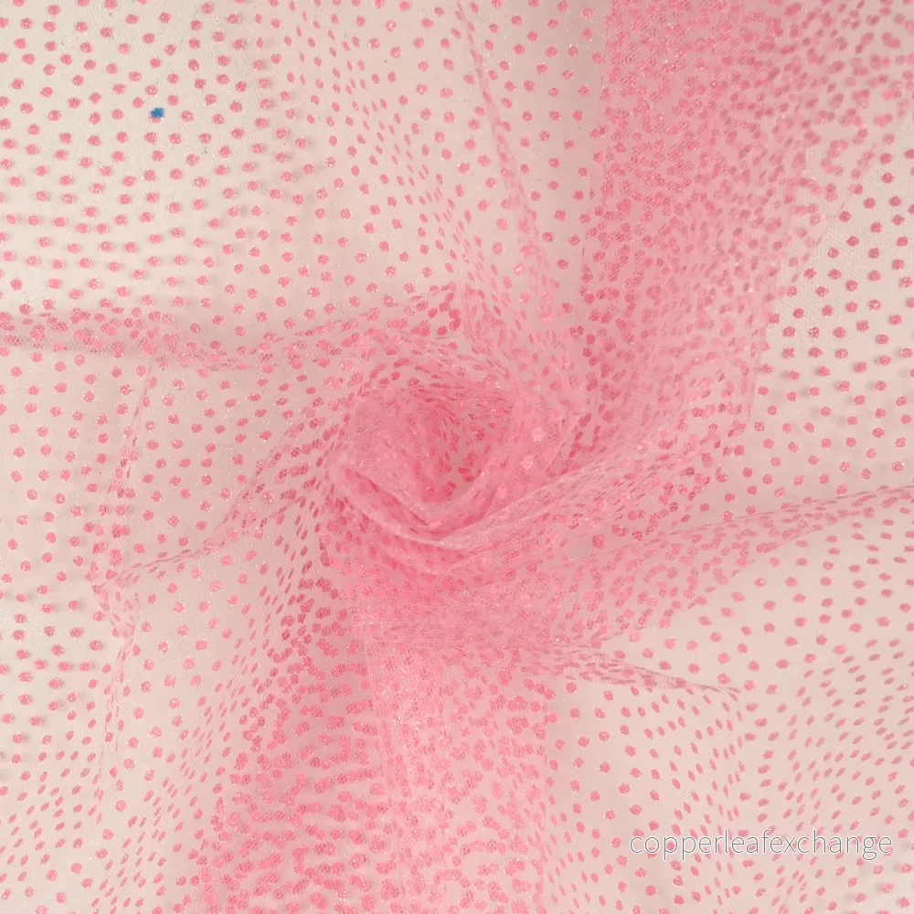 Mesh – Spotted – Glitter – Pink – 5017 Mesh – Spotted – Glitter – Pink – 5017