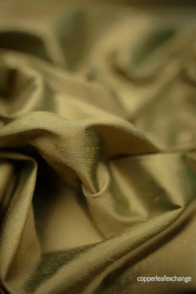 Deadstock - Thai Silk - Multicolor - Green, Gold - DST14 - Bild 2