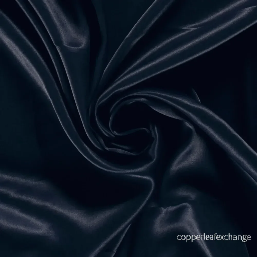 Viscose – Satin – Beautiful Fall – Luster – Navy Blue – 008