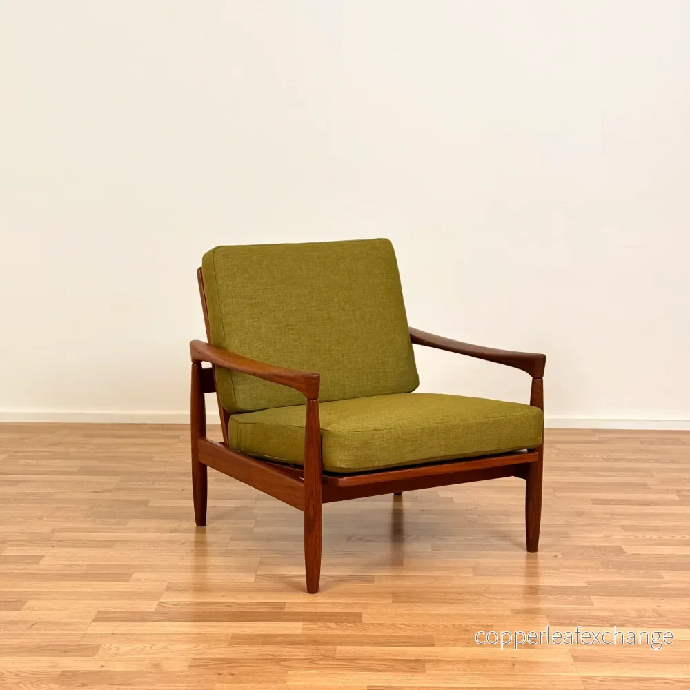 Fåtölj "Kolding" i massiv teak av Erik Wörtz för IKEA, 1950-60-tal, Sverige