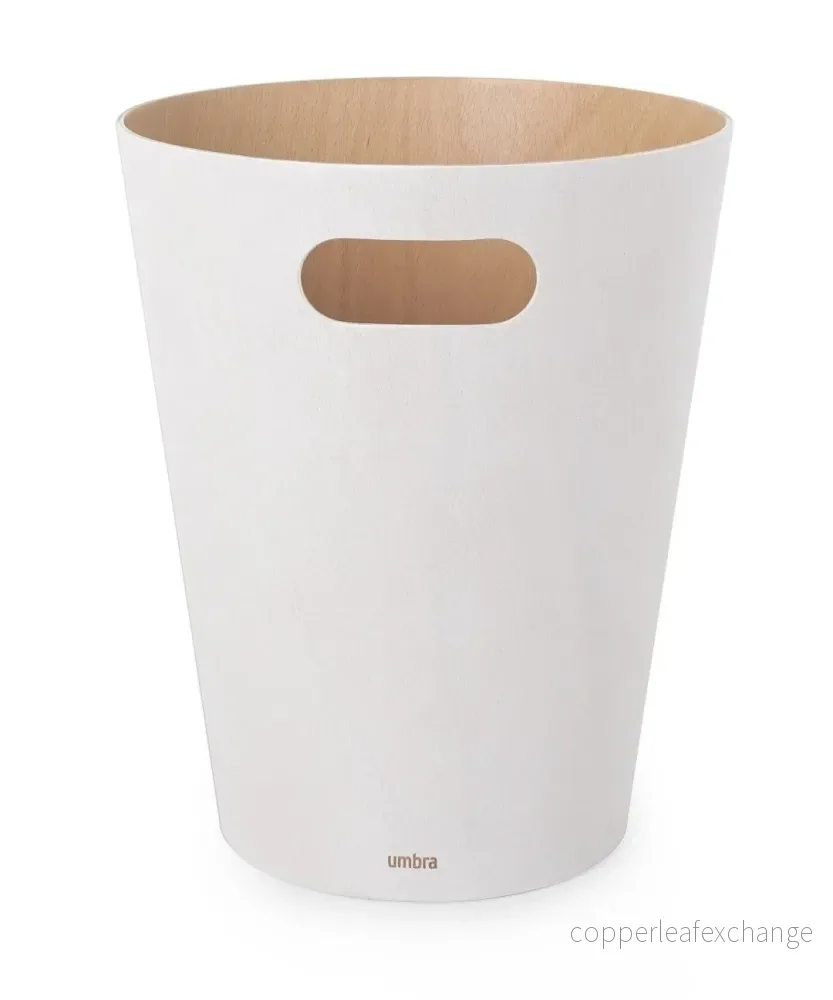 Papperskorg UMBRA – WOODROW, vit