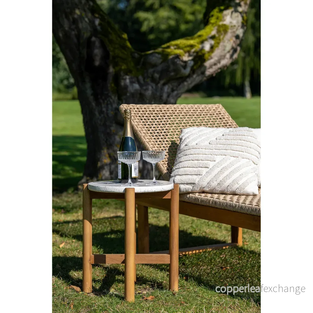 Penida Solsäng i Teak och Polyrotting – Justerbar Trädgårdsmöbel 190cm - Bild 3