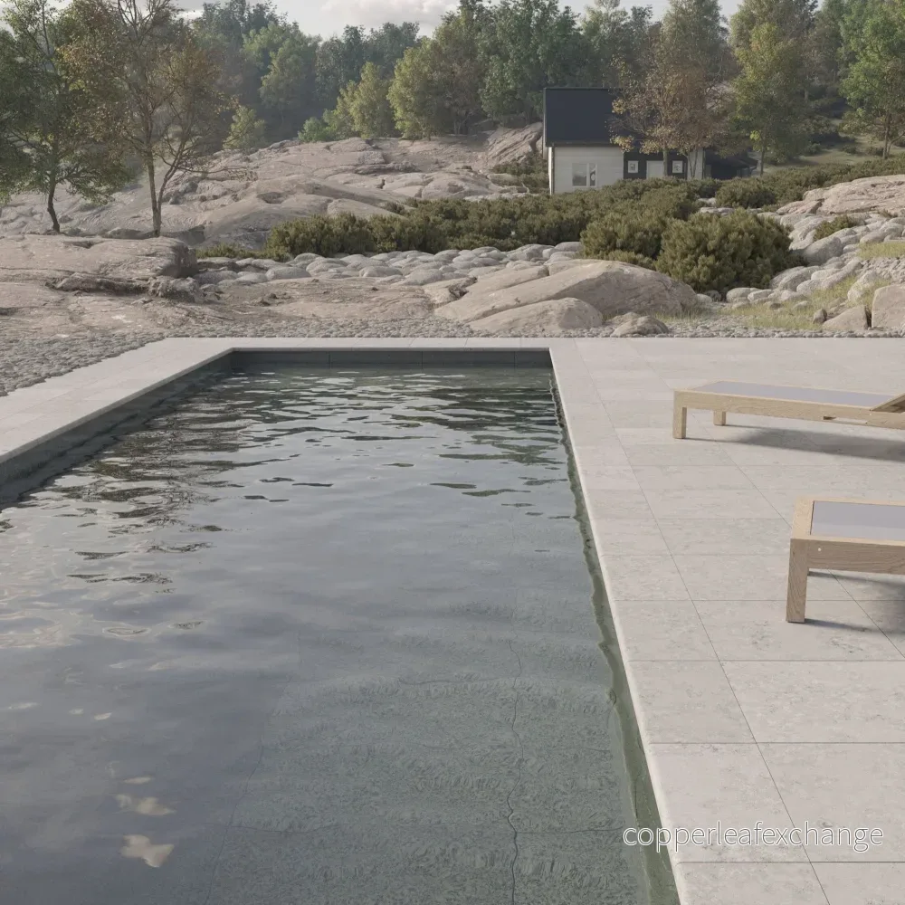Poolsten Granitkeramik Rak Jura Grå - Bild 3