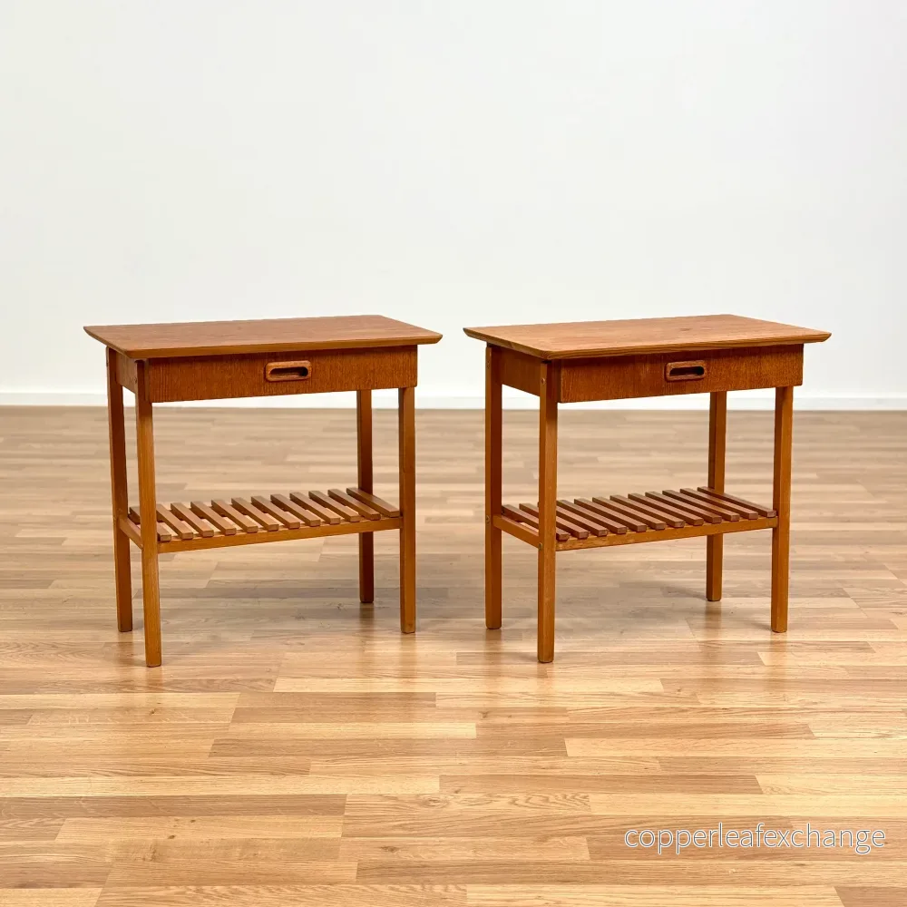 Set om 2 sängbord i teak, 1950-60-tal, Sverige - Bild 2