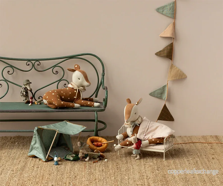 Maileg – Bambi cosy gosedjur med rosett i mint - Bild 2
