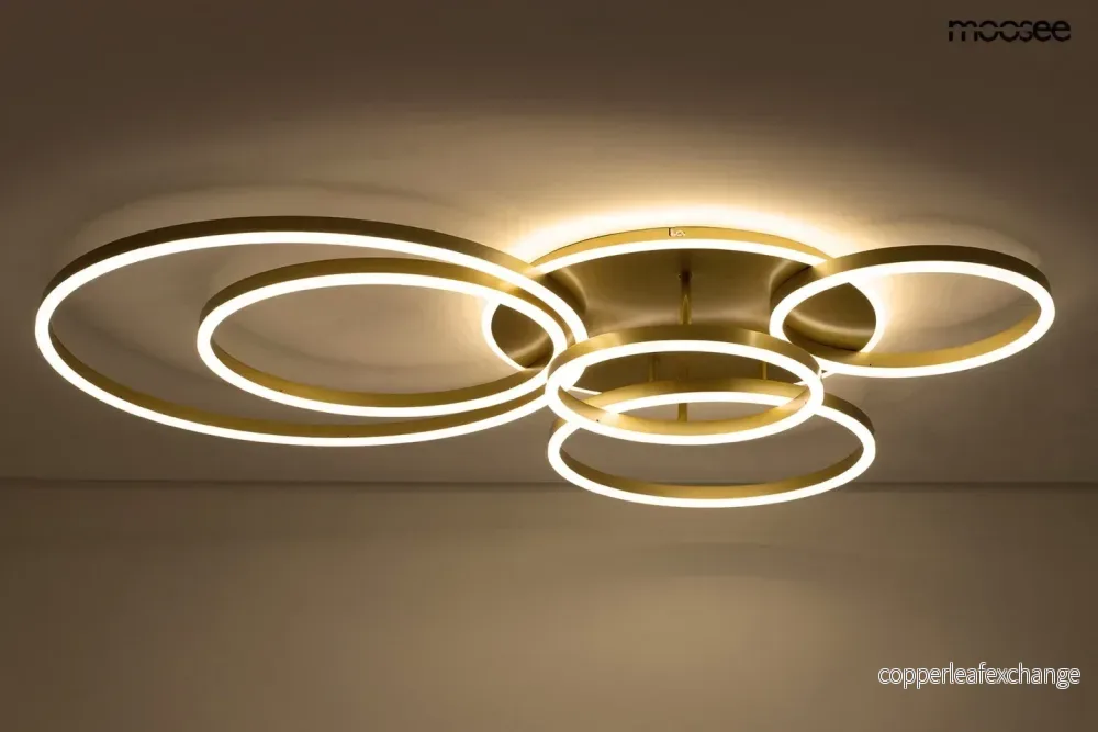 Taklampa Plafond RINGS 6 GULD - Bild 3