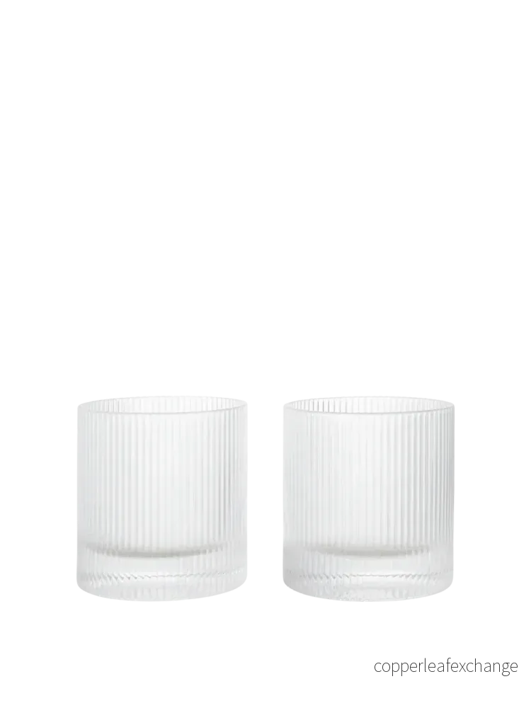 Ripple Tumbler Glasses - Set
of 2 - Clear