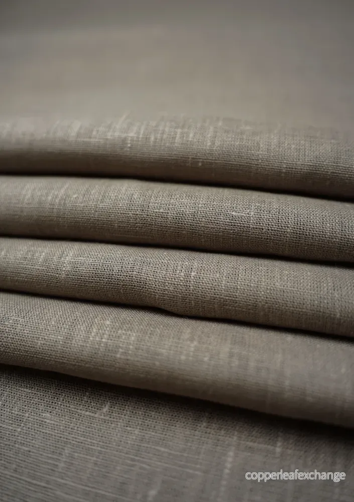 Textured linen fabric - Gray - 0250 - Bild 2