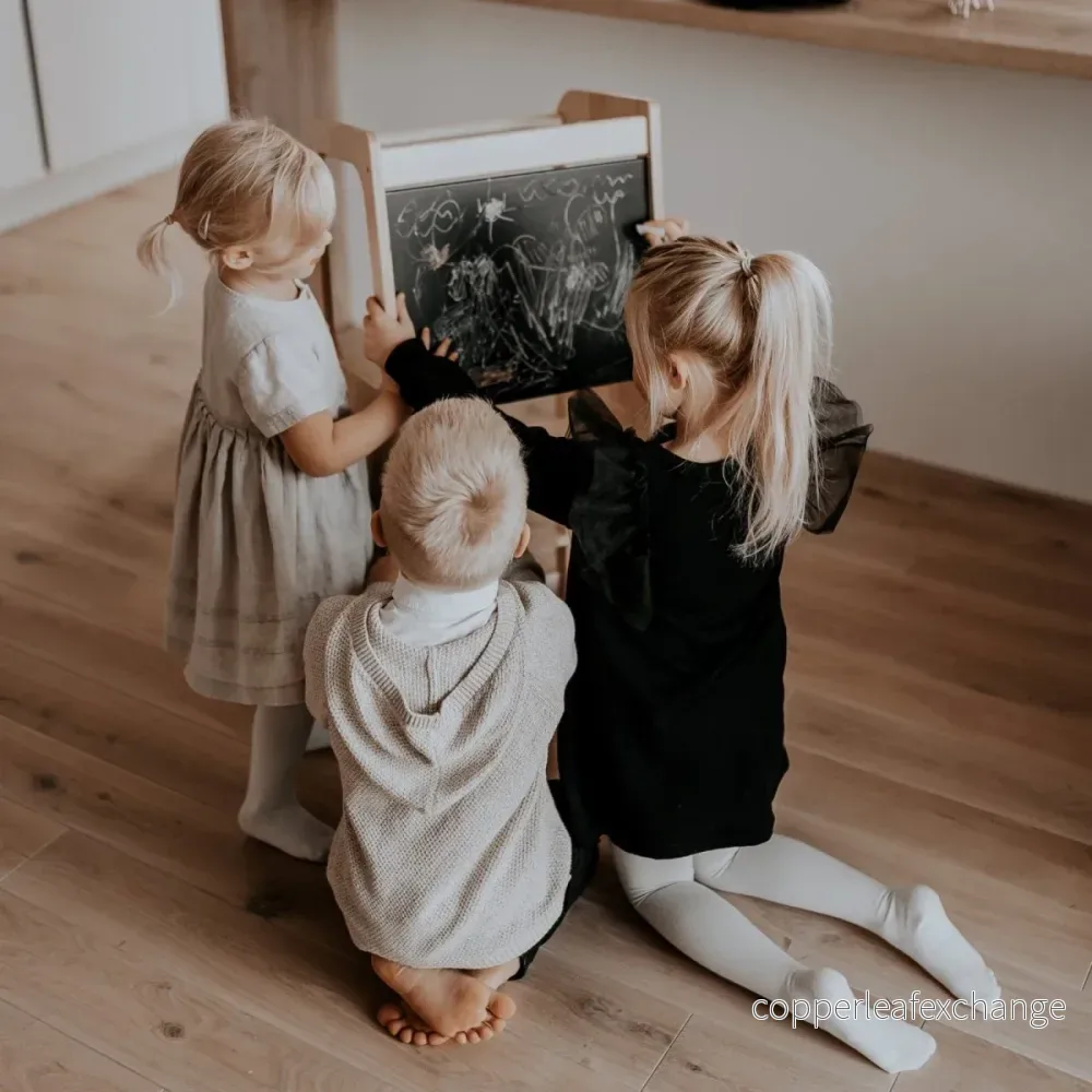 Hjälpa-till-torn med griffeltavla – justerbart - Bild 2