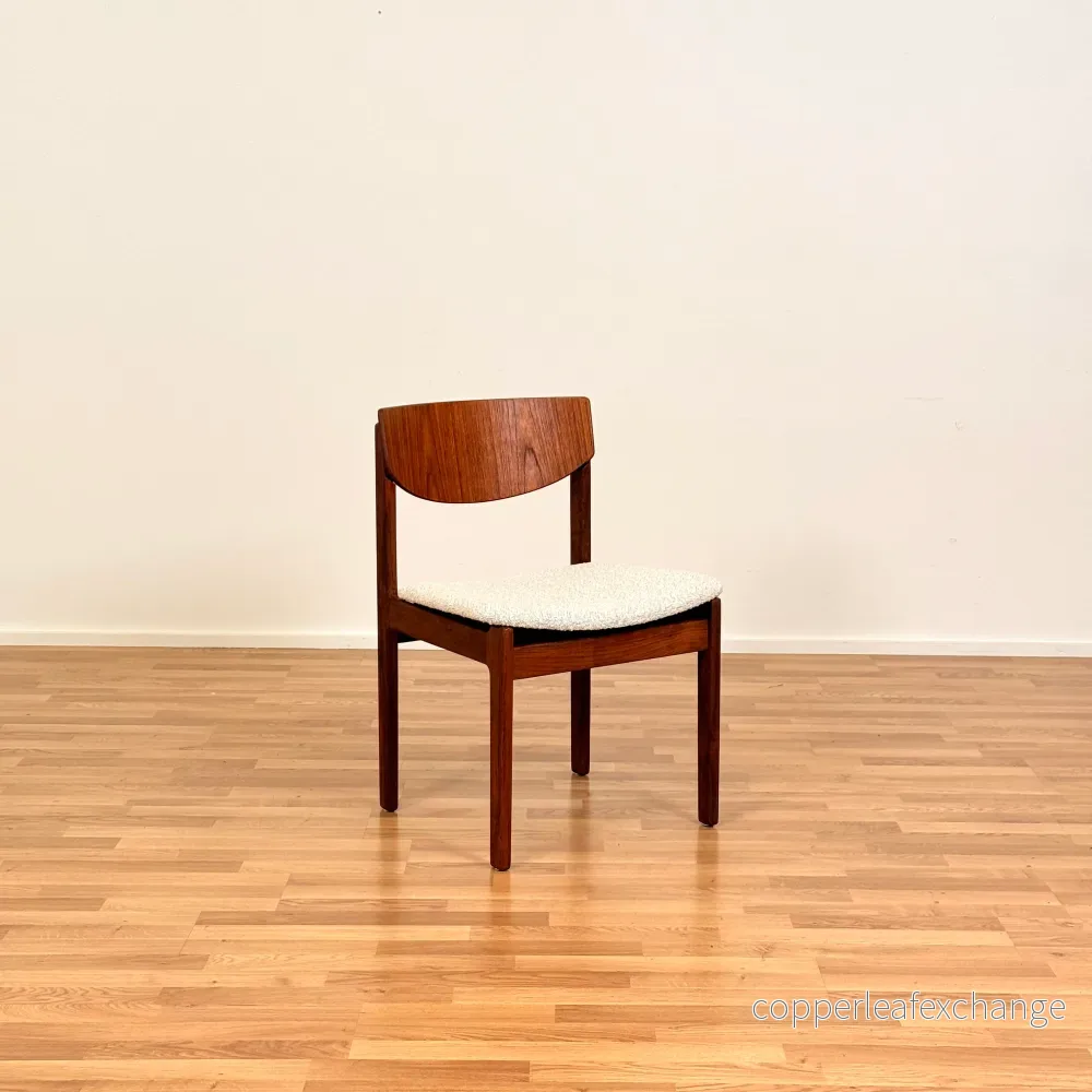 Set om 4 matstolar i teak från Sorø Stolefabrik, 1950-60-tal, Danmark