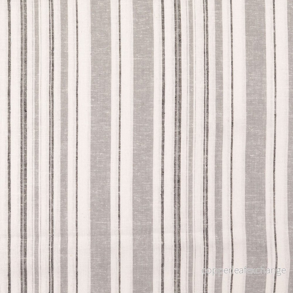 Pattern – Linen, viscose – Stripes – Gray – 0006