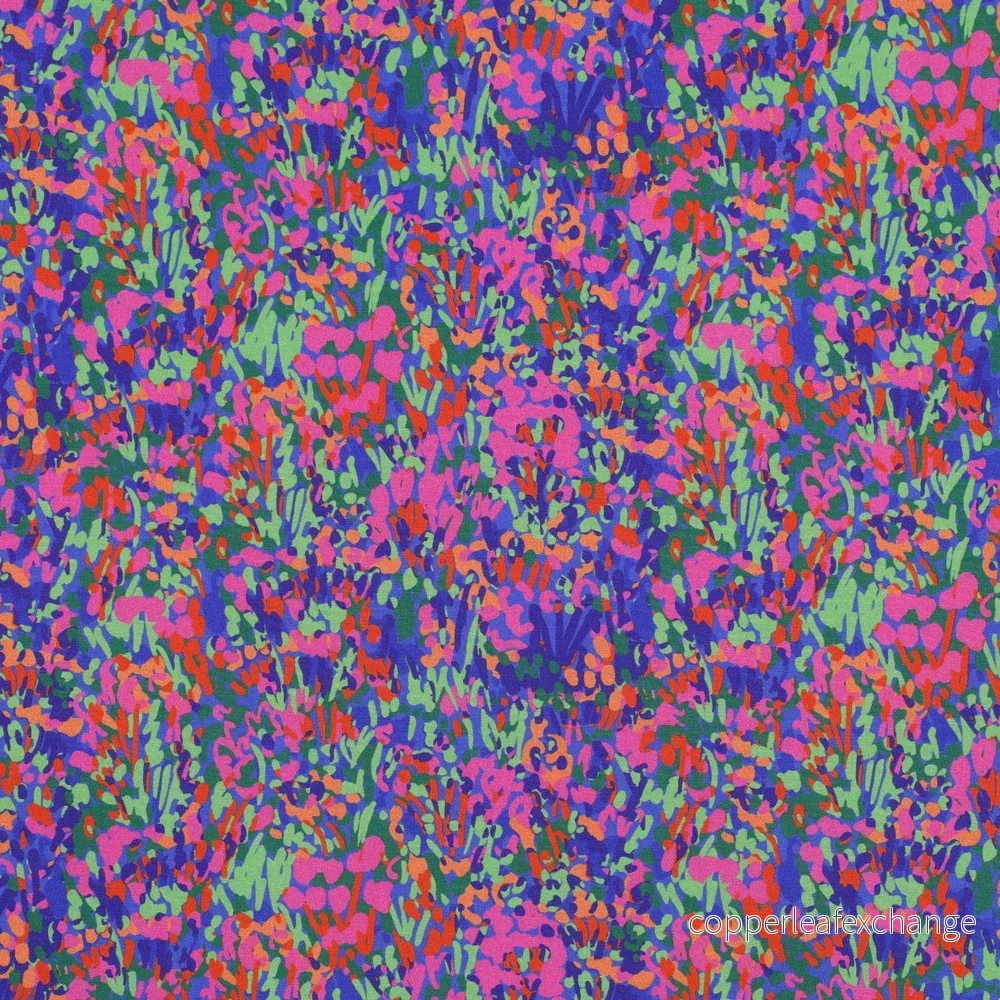 Nerida Hansen - Lenzing Ecovero - Colorful Garden - Viscose - Light Blue