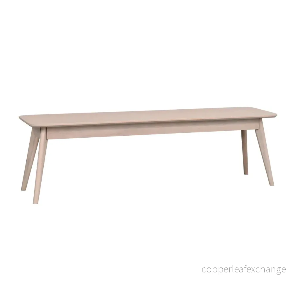 Sittbänk Yumi, vitpigmenterad ek - Bild 2