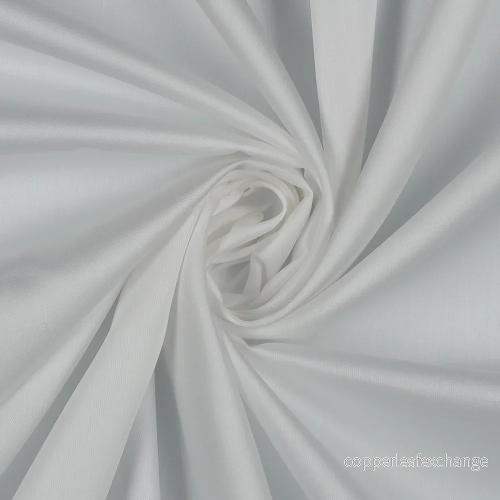 Cotton satin – Fine Luster, Soft – Optical White – 002