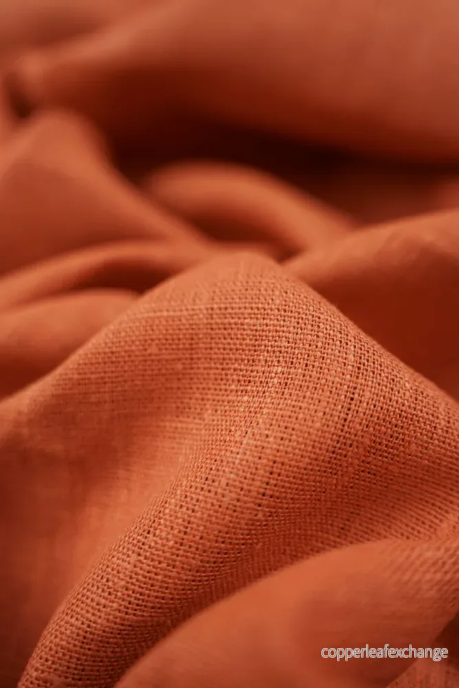 Textured linen fabric - Rust - 381 - Bild 3