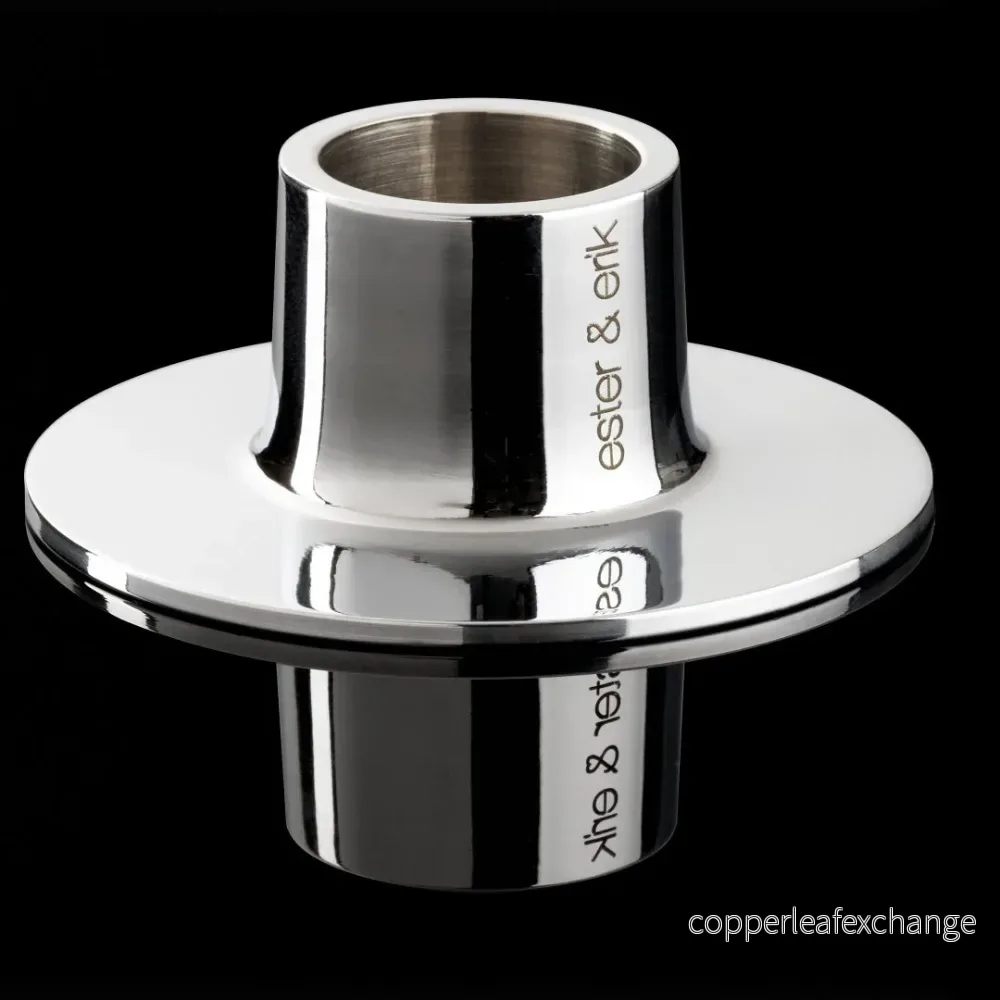 ESTER & ERIK LJUSSTAKE MEDIUM SILVER SHINY 2 p - Bild 2