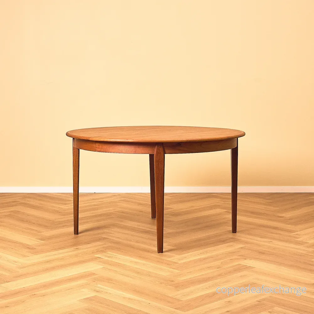 Round Teak Dining Table by H. Sigh & Sons Round Teak Dining Table by H. Sigh & Sons