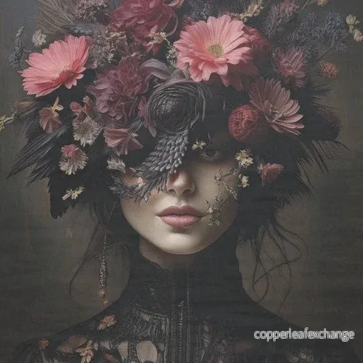 Rosa blomsterhår - enskilda decoupage konstark