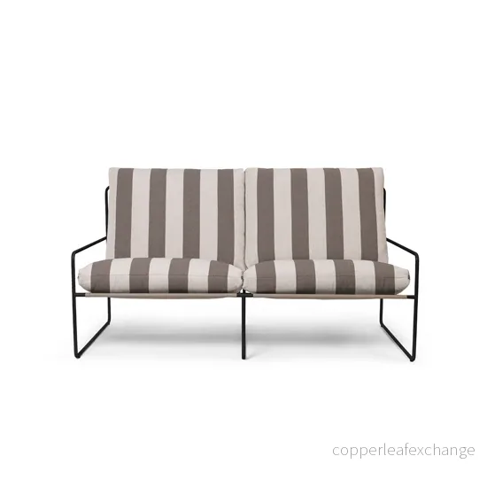 Utemöbel Soffa Desert Stripe, Black / Chocolate