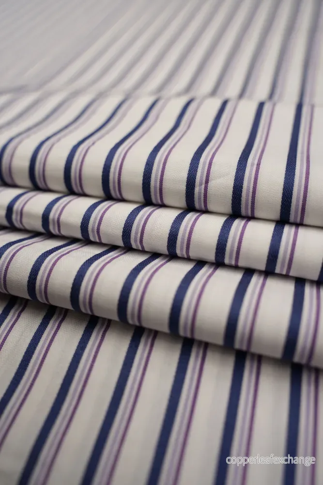 Deadstock – Shirt Fabric – Cotton – Stripe – Purple – DS162 Deadstock – Shirt Fabric – Cotton – Stripe – Purple – DS162