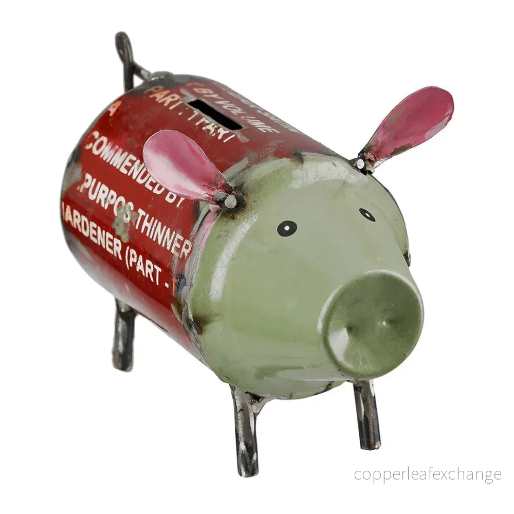 Spargris av återvunnen metall - Bild 3