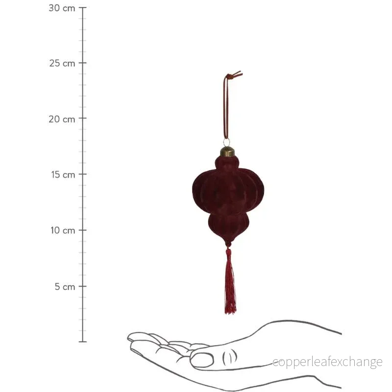 Julgransdekor VELVET ROUGE TASSEL (15cm) - Bild 2
