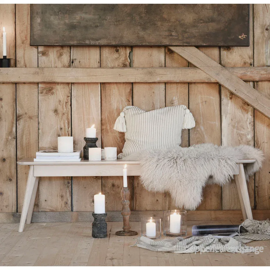 Sittbänk Yumi, vitpigmenterad ek - Bild 3