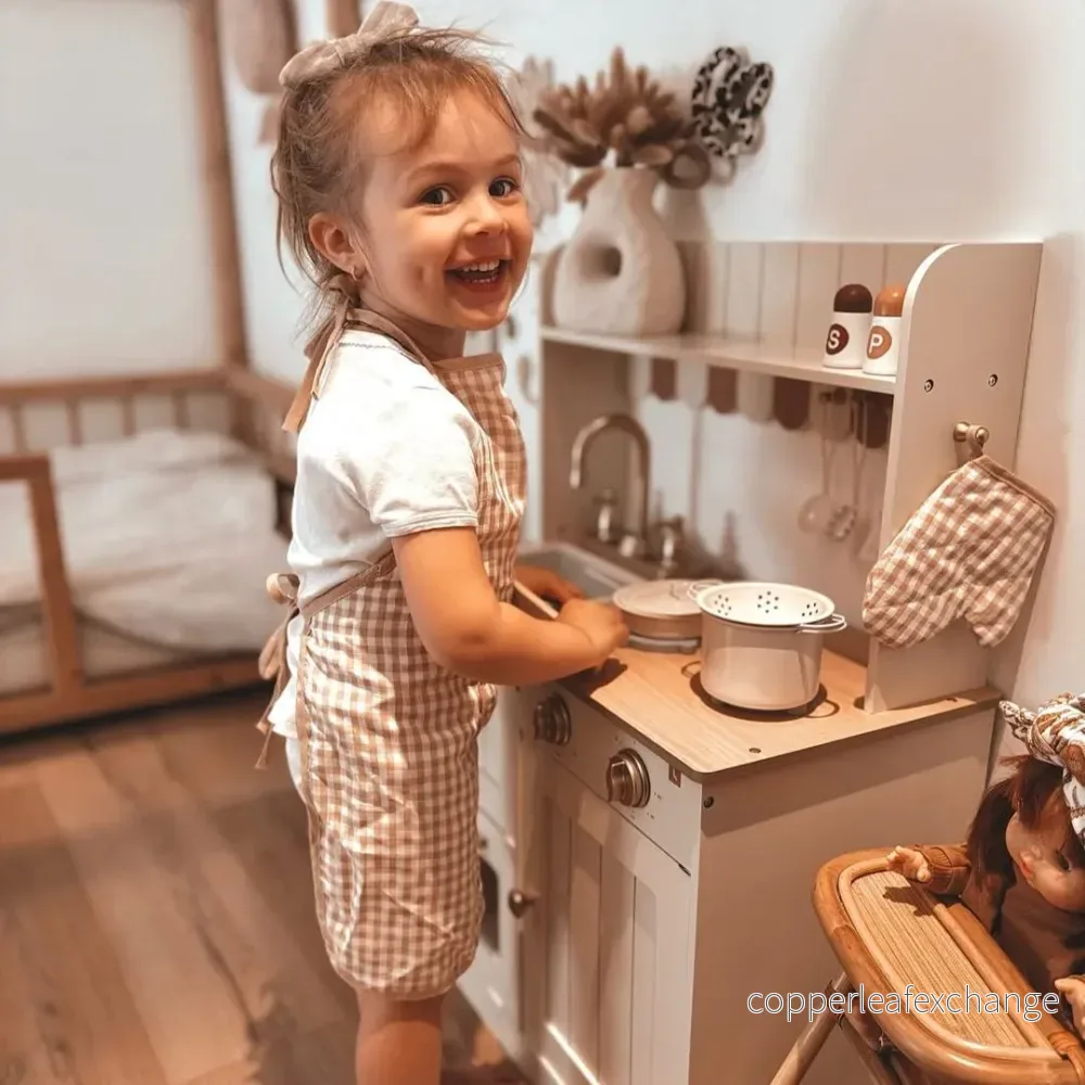 Barnkök Olivia i trä – Caramel - Bild 2