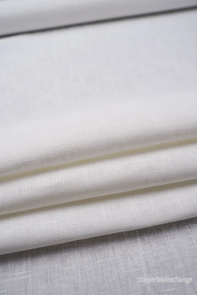 Textured linen fabric - White - 0101 - Bild 2