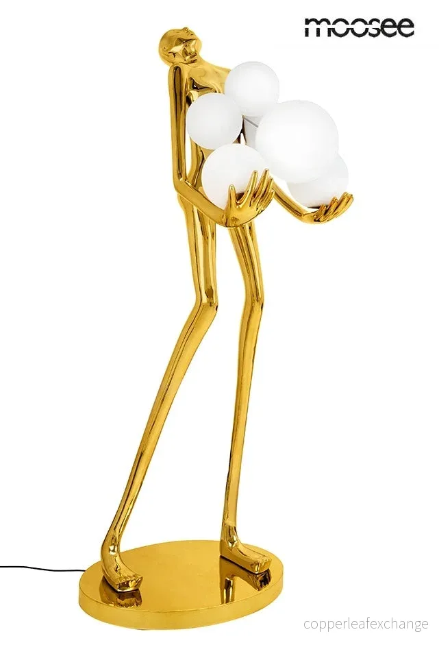Golvlampa MOOSEE – HUMAN GOLD PREMIUM, guld