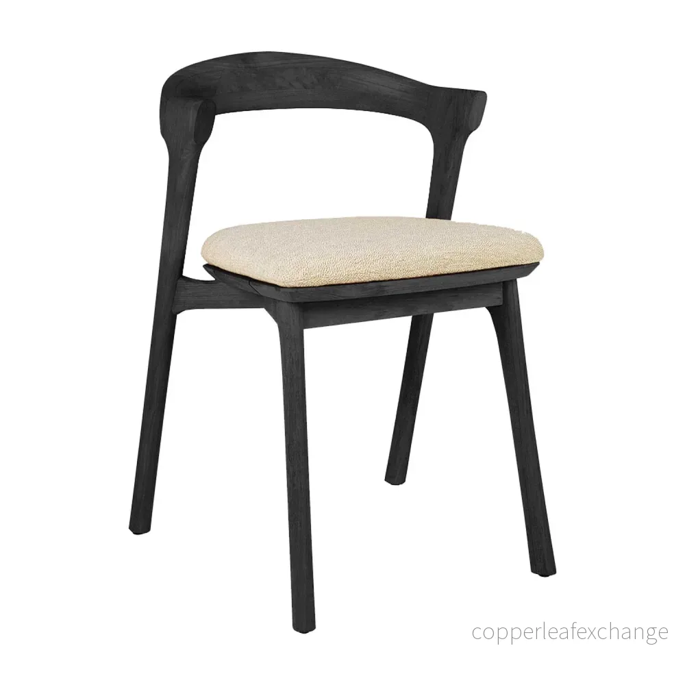 Utemöbel Stol Bok Svart teak / Natur Utemöbel Stol Bok Svart teak / Natur
