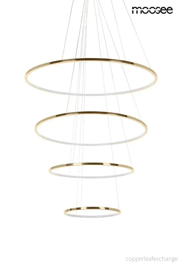 Taklampa MOOSEE - RING SLIM M, guld