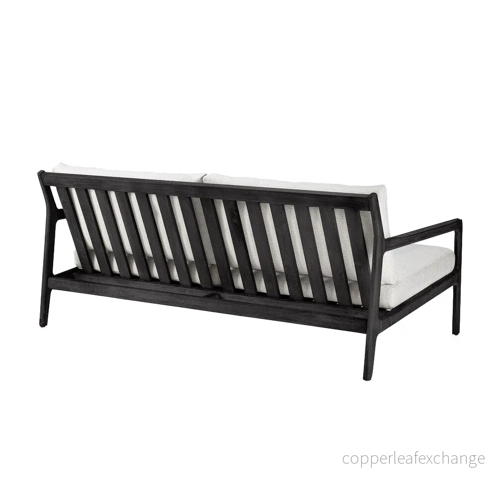 Utemöbel Soffa Jack, Svart teak / Off White - Bild 3