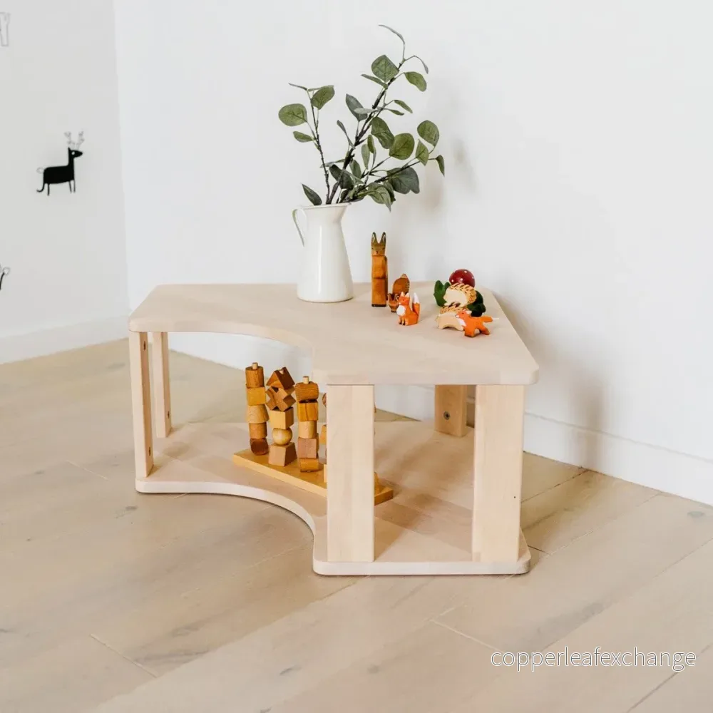 Modulär Montessorihyllahörn – 2 hyllor Modulär Montessorihyllahörn – 2 hyllor