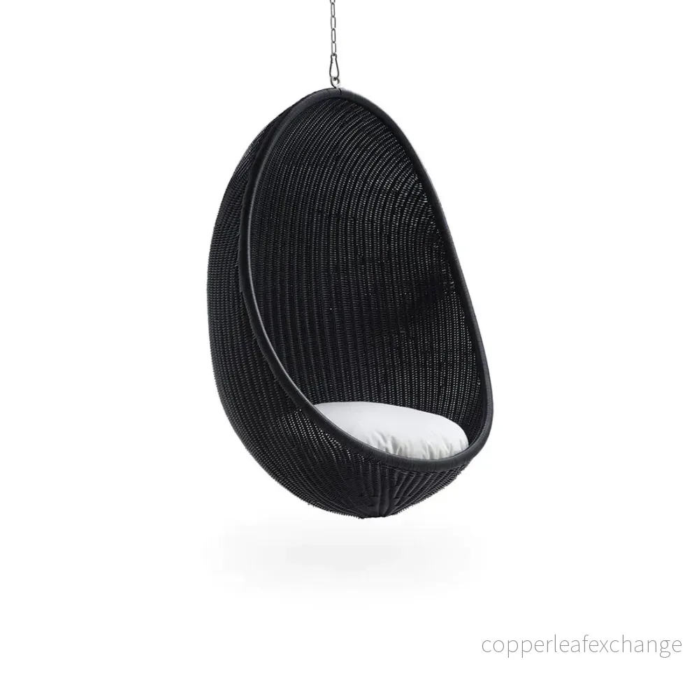 Utemöbel Hängstol Egg, Svart / Vit Utemöbel Hängstol Egg, Svart / Vit