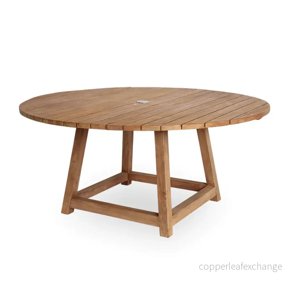 Utemöbel Matbord George runt, Teak Ø160 cm