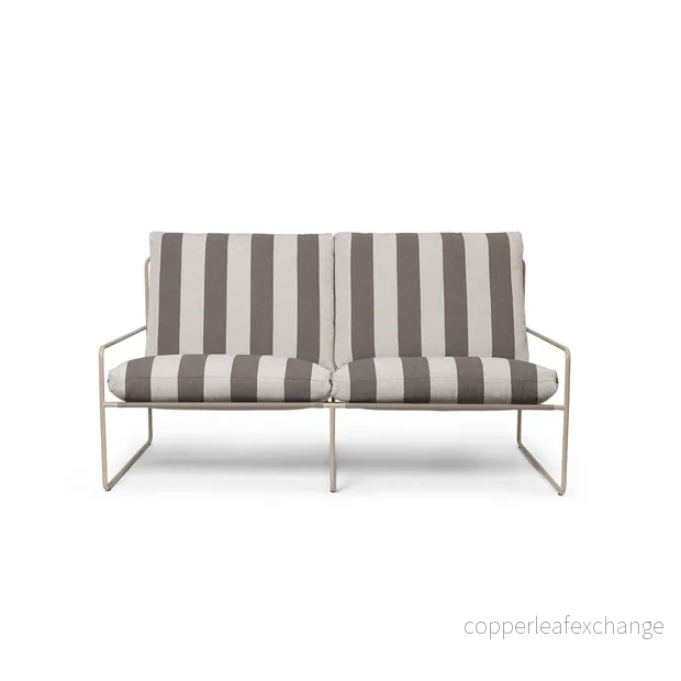 Utemöbel Soffa Desert Stripe, Cashmere / Chocolate